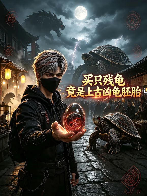 买只残龟，竟是上古凶龟胚胎手机电影
